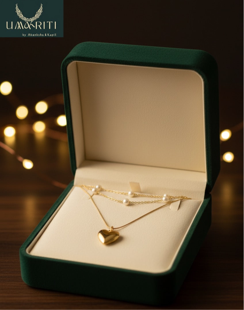 Heart & Pearl Layered Necklace