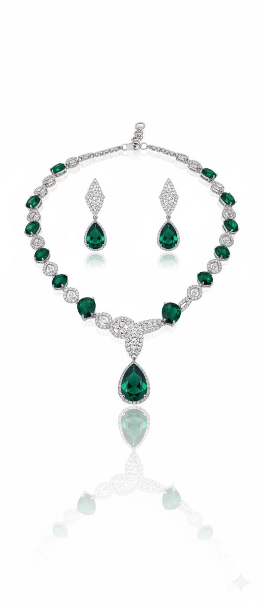 The 'Emerald Royale' Grand Necklace Set