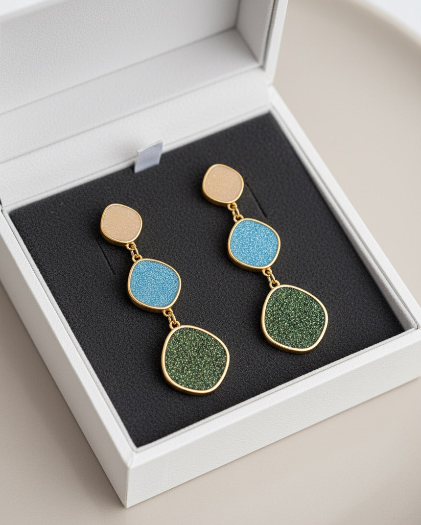 Earth & Sky Druzy Drop Earrings