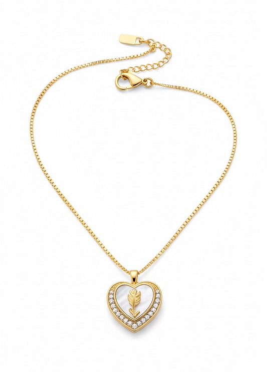 The Golden Arrow Heart Necklace