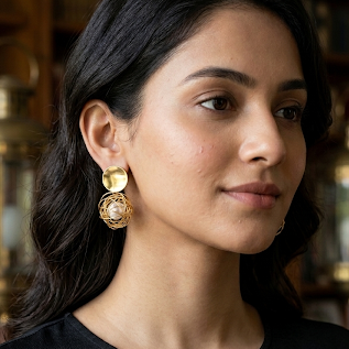 The Gilded Nest Drop earrings