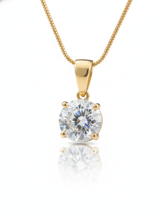 The Solitaire Muse Pendant