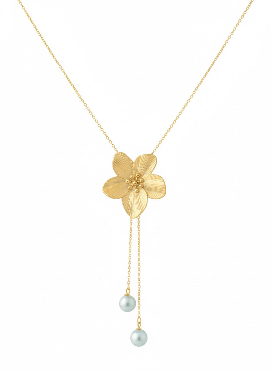 The 'Blossom Stream' Lariat Necklace