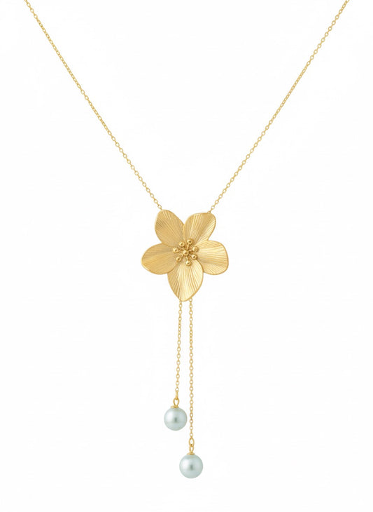 The 'Blossom Stream' Lariat Necklace