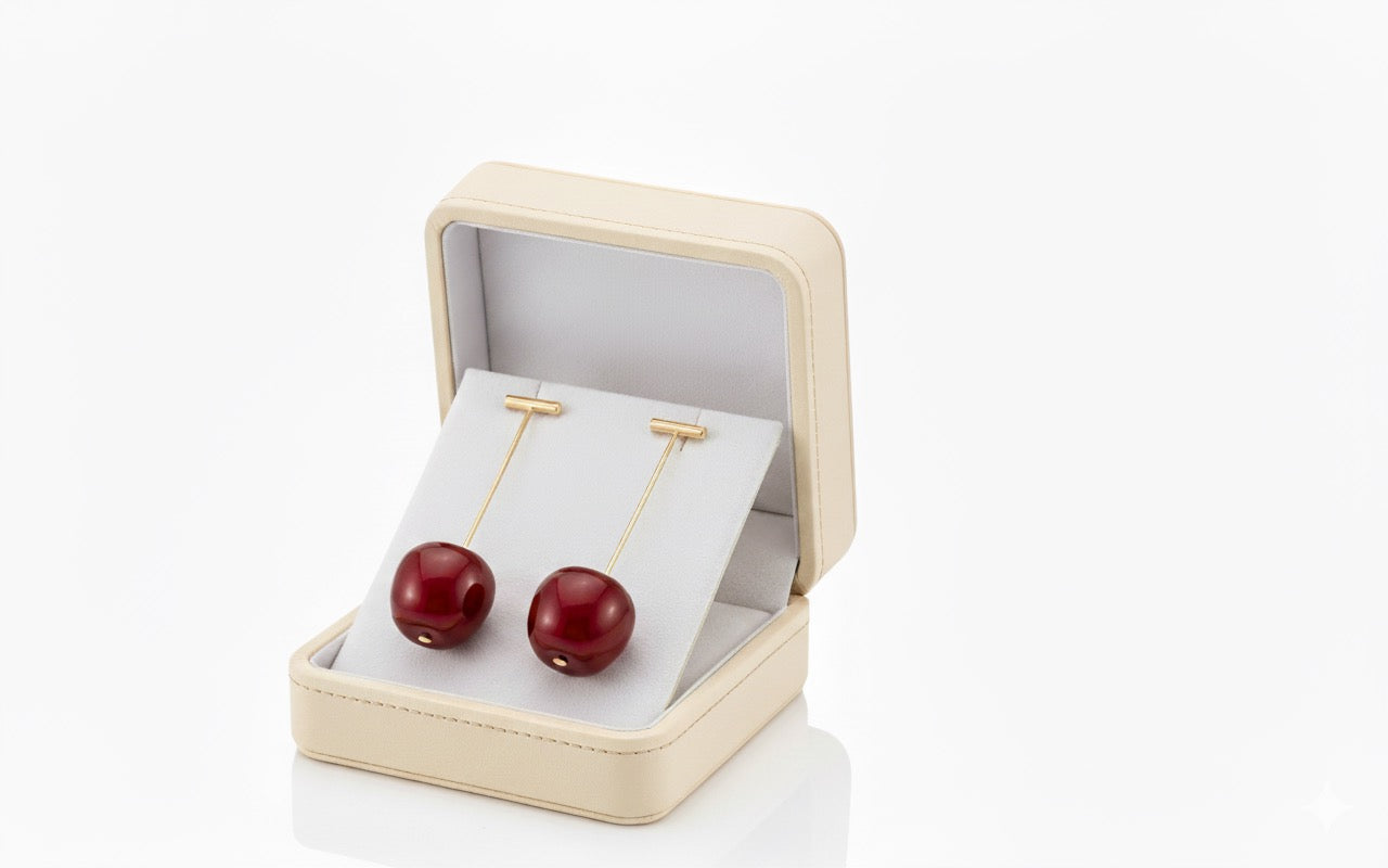 Cherry Drop Earrings