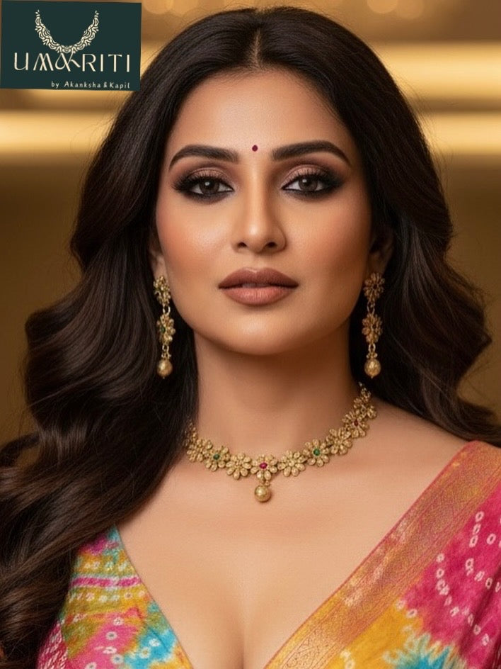 The 'Pushpa' Traditional Floral Choker Set
