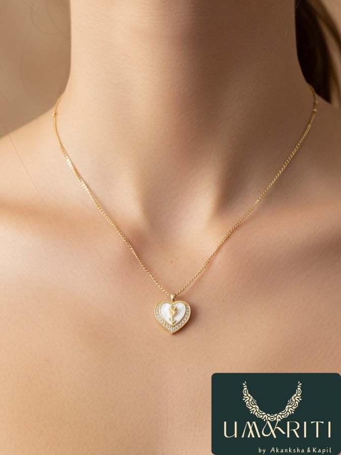 The Golden Arrow Heart Necklace