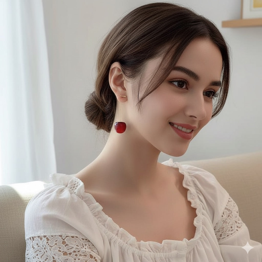 Cherry Drop Earrings