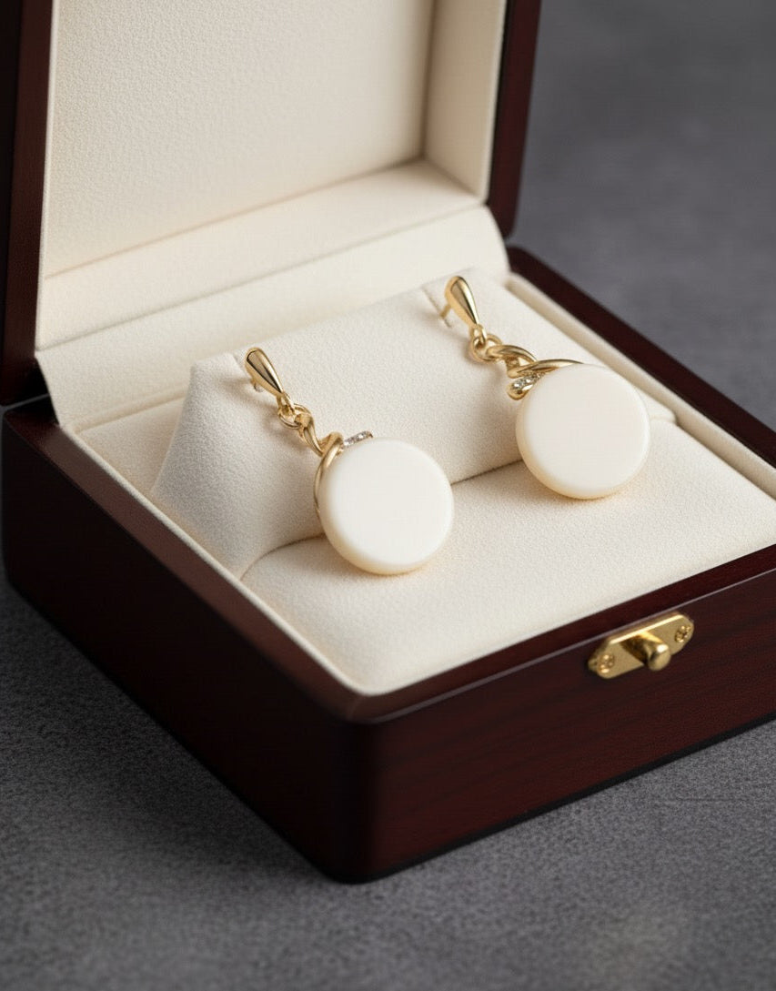 The Lunar Veil Drop Earrings