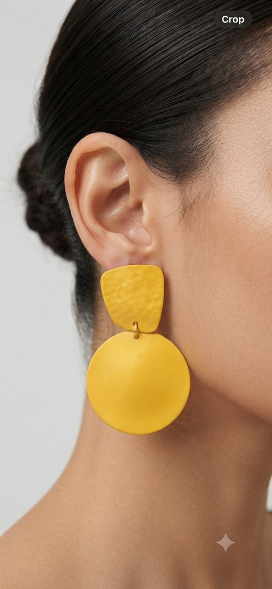 Solara Hammered Statement Earrings