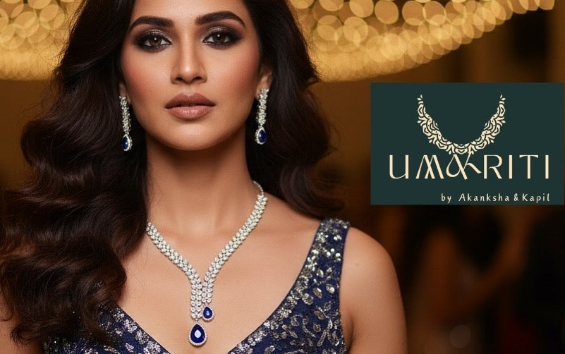 The Sapphire Stream Necklace Set)