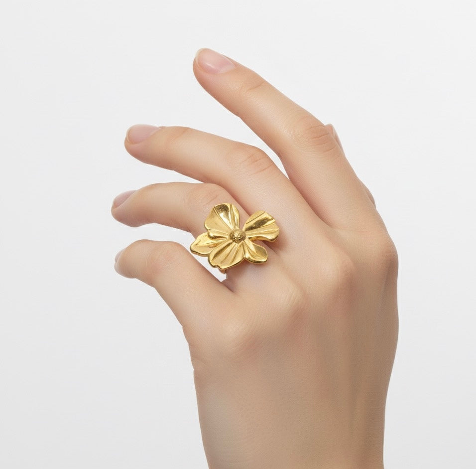 Gilded Bloom Ring