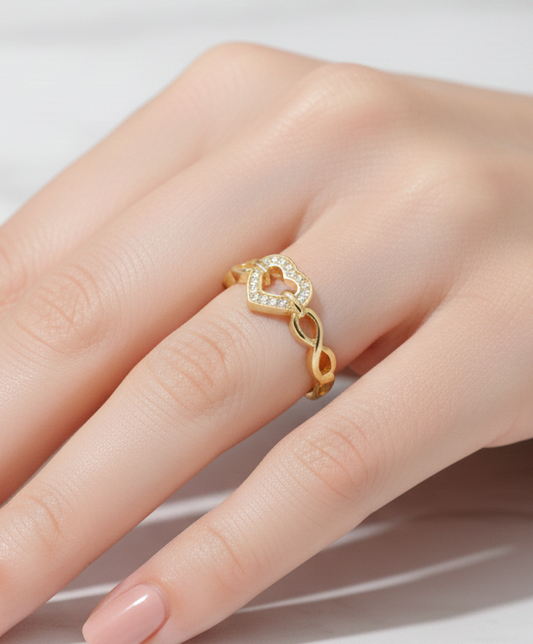 The Infinity Heart Sparkle Ring