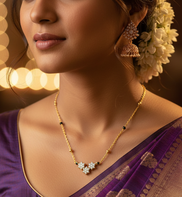 The Trinity Bloom Mangalsutra