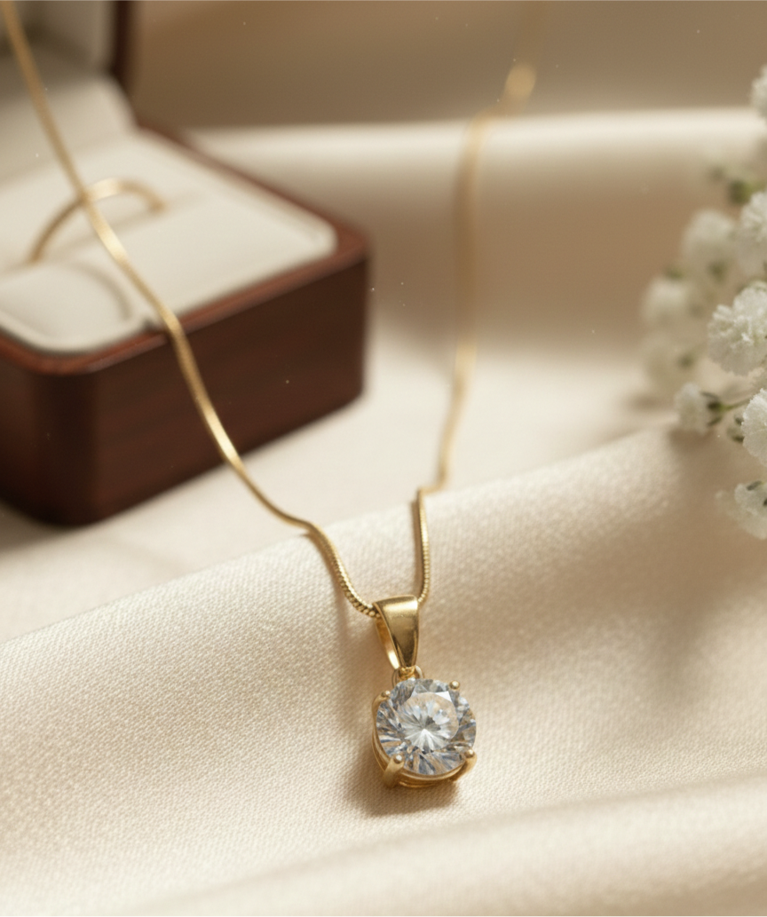 The Solitaire Muse Pendant