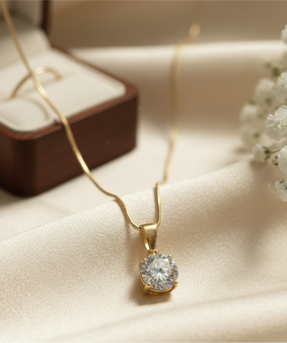 The Solitaire Muse Pendant