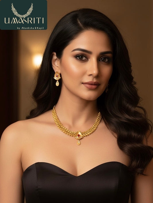 The Golden Bloom Necklace set