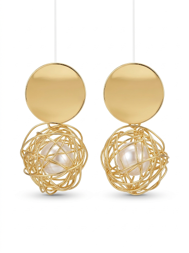 The Gilded Nest Drop earrings