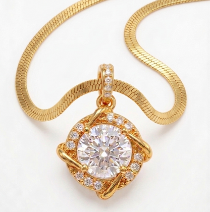 The Stella Solitaire Pendant Necklace