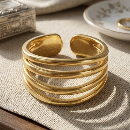 Golden thrill Band Adjustable Ring