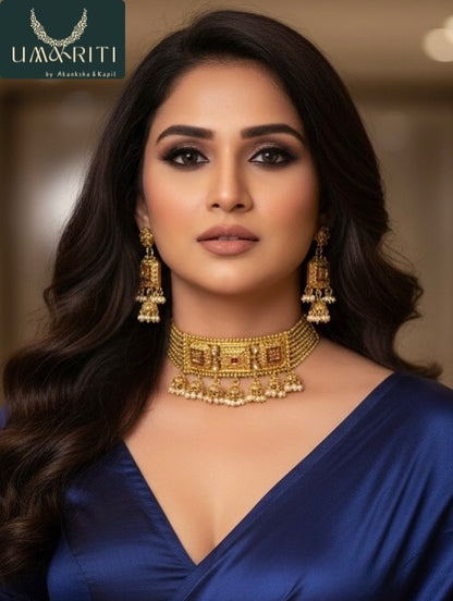 The 'Emerald Majesty' Kundan Choker Set