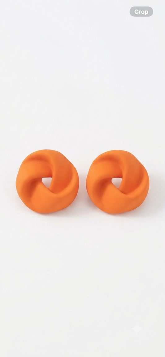 Citrine Knot Stud Earrings