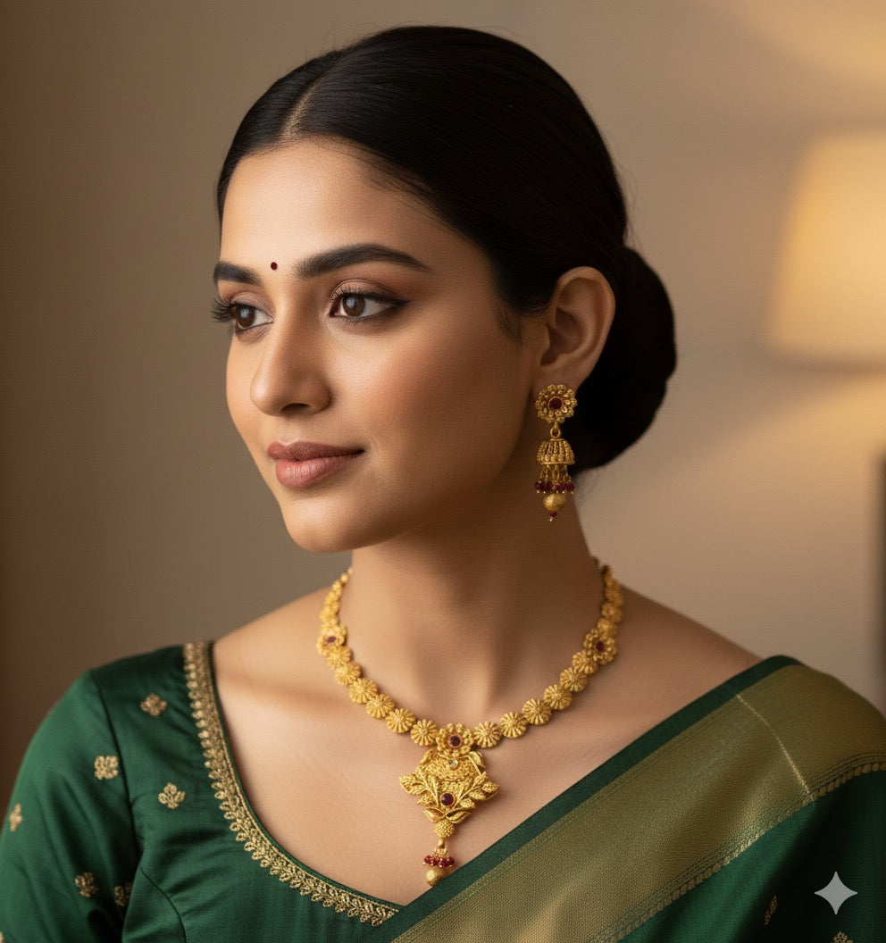 The 'Anokhi' Heritage Floral Necklace Set