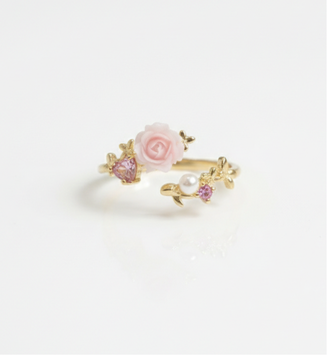 The Pink Rose Petal Ring