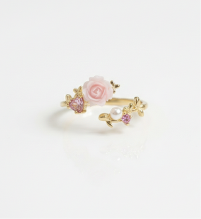 The Pink Rose Petal Ring