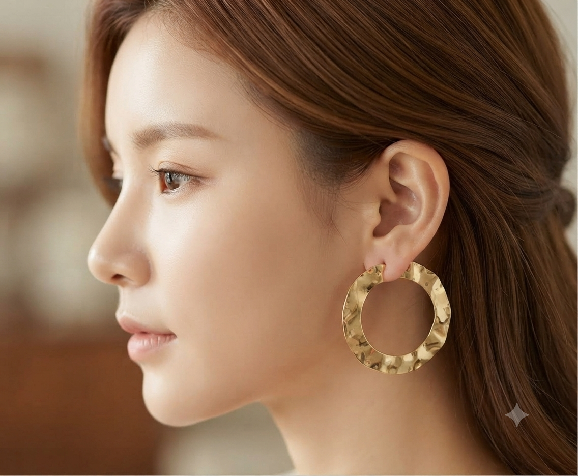 Solstice Wavy Gold Hoops