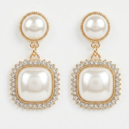 The Geo-Pearl Statement Drops Earrings
