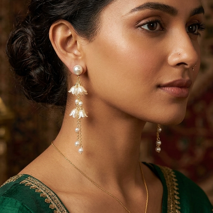 The Pearl Lily Drop Earrings