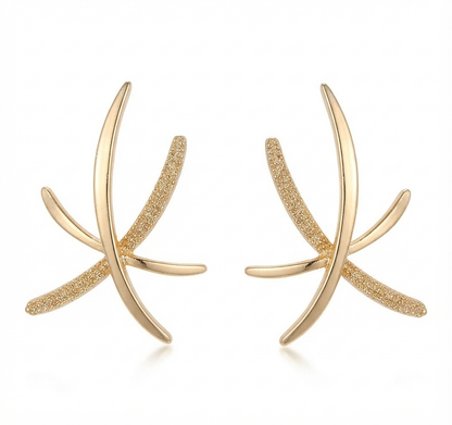 Nova Starburst Gold Earrings