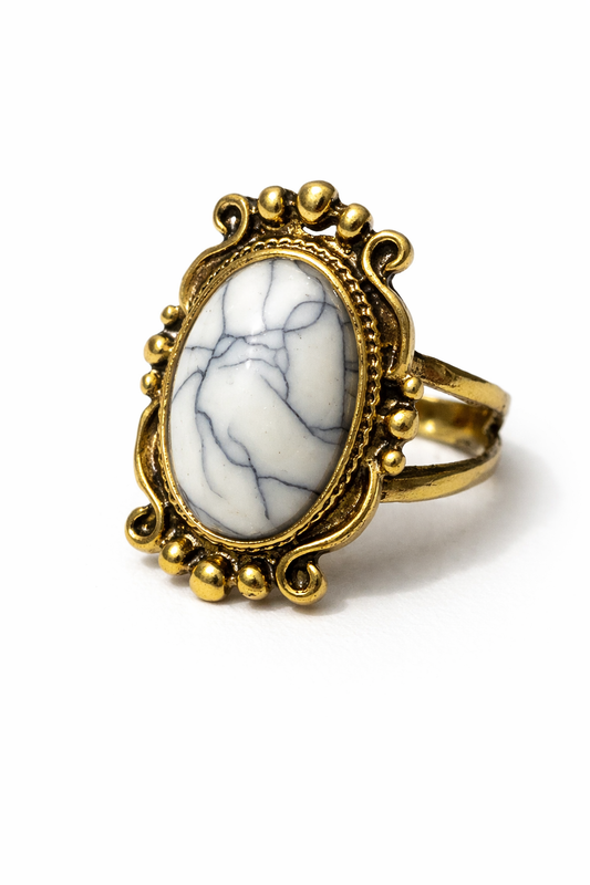 The Empress Alabaster Statement Ring