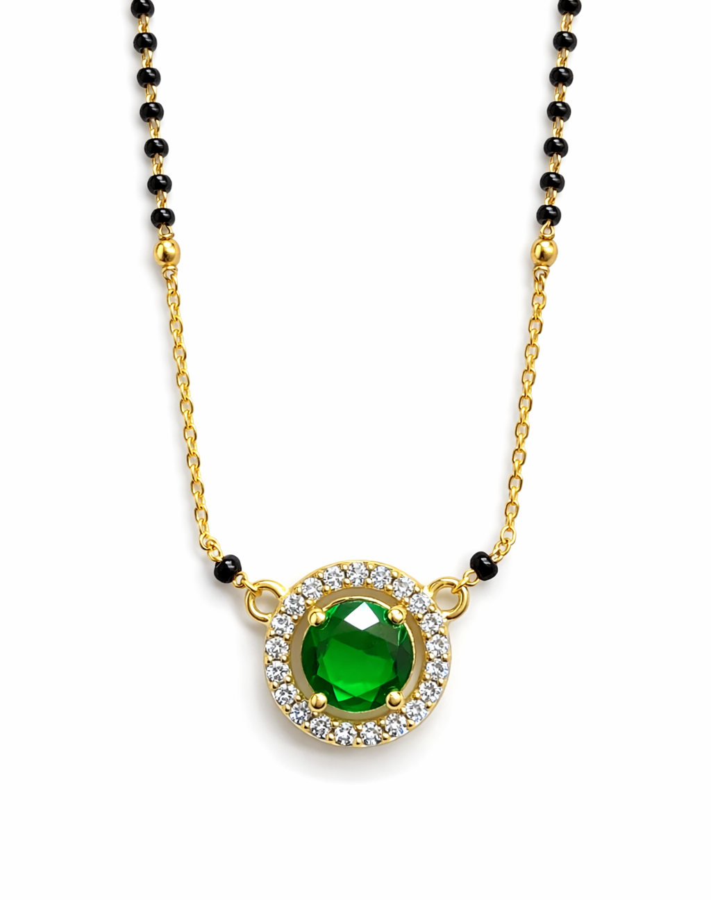 The Emerald Glow Mangalsutra