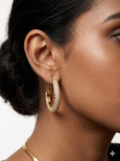 Bella Oval Hoops Earrings