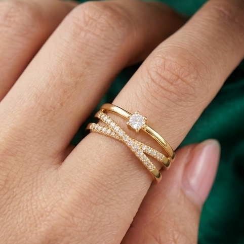 The Lumina Cross Over Ring