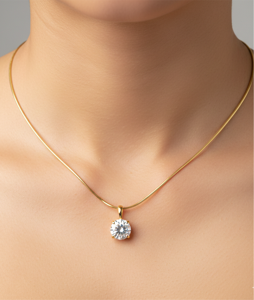 The Solitaire Muse Pendant