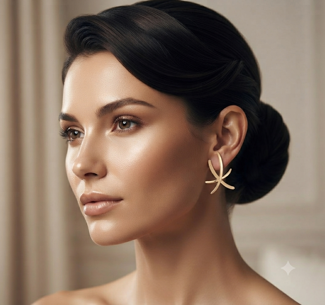 Nova Starburst Gold Earrings