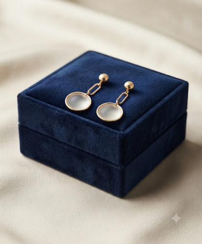 Golden Orbit Drop Earrings
