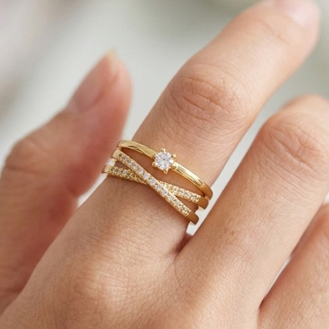 The Lumina Cross Over Ring