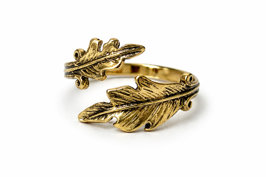 Elven's Leaf Antique Band Ring