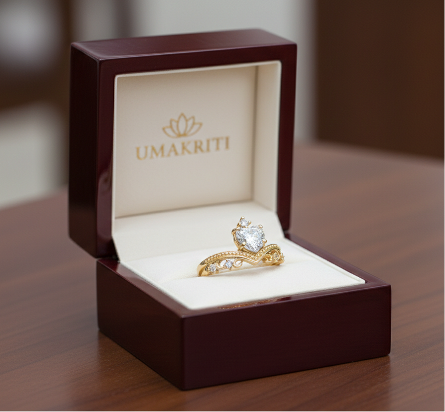 The Majesty Heart Crown Ring
