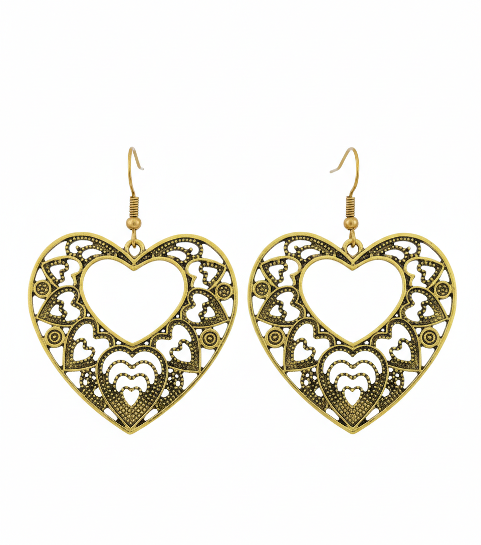 The Golden Soul Heart Earrings