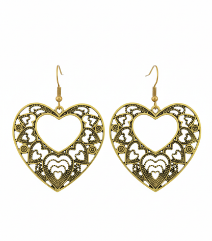 The Golden Soul Heart Earrings