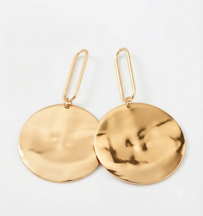 Aura Hammered Disc Earrings