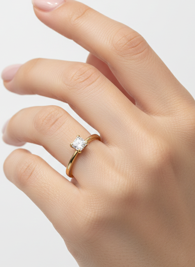 The Princess-cut Solitaire Ring