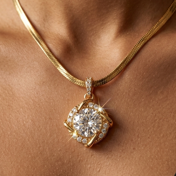 The Stella Solitaire Pendant Necklace