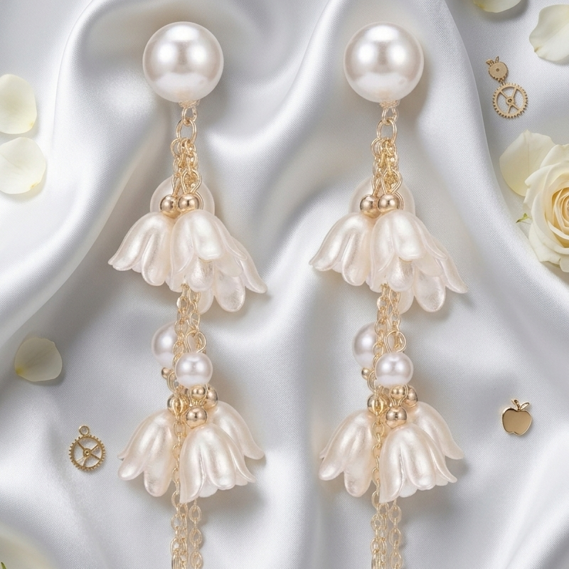 The Pearl Lily Drop Earrings