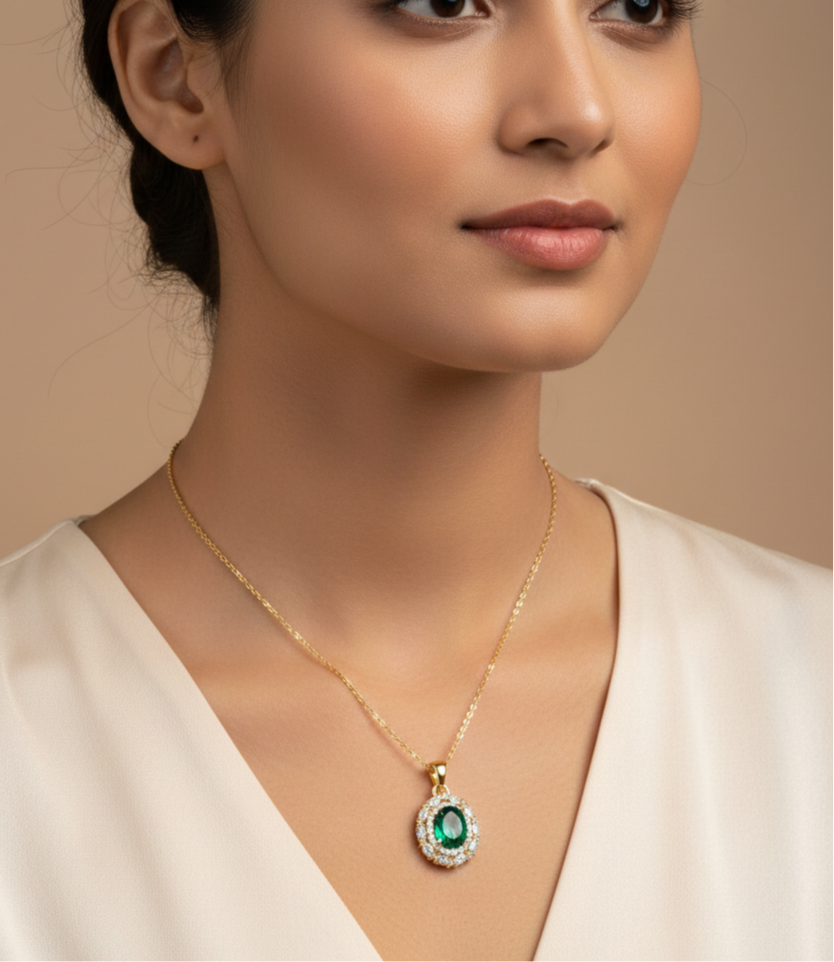 The Everly Emerald Pendant